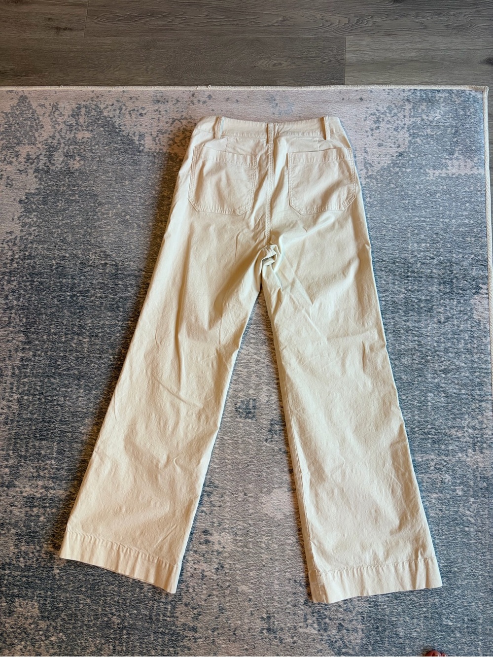 J. Crew Factory Lizzie Cream Wide-Leg Cotton Pants Size 26 - Picture 2 of 8